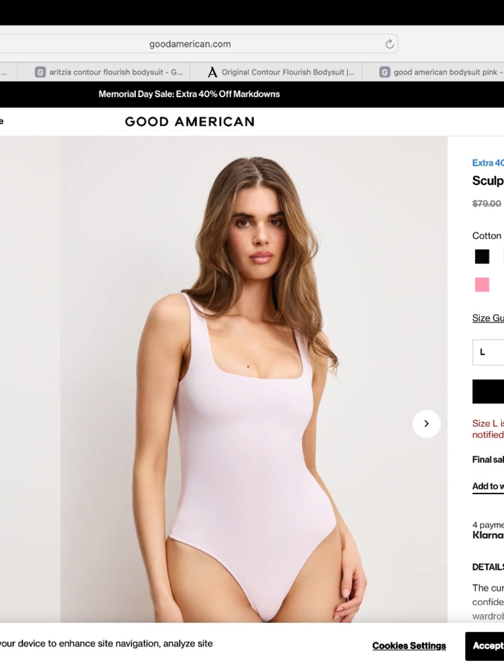Good American Sculpting Modern Tank Bodysuit